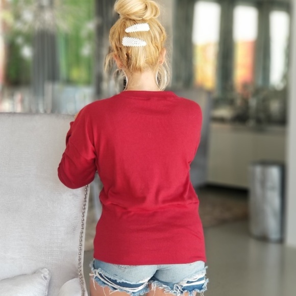 Lace Up Casual Ribbes Top - Picture 4 of 4